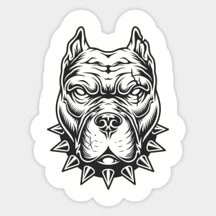pitbull head Sticker